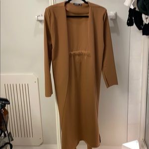 Camel brown duster jacket